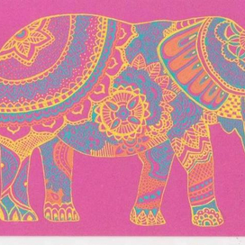 открытка слоник