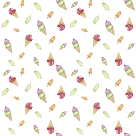 паттерн из акварельных иллюстраций