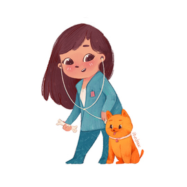 Девочка с собакой