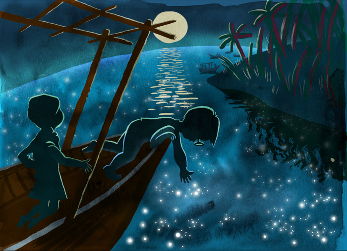 Ночь в Мьянме.