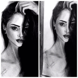 Портрет сухой кистью)