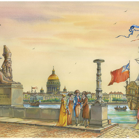 Вид на Неву со сфинксом