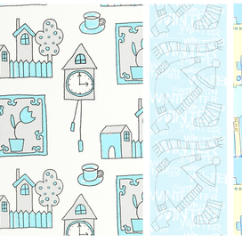 Эскизы. Раппортная ткань