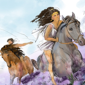 Иллюстрация. ТАИС Афинская. Иван Ефремов.