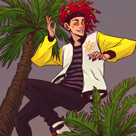 gabriel and palm trees