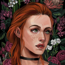 Девушка с цветами