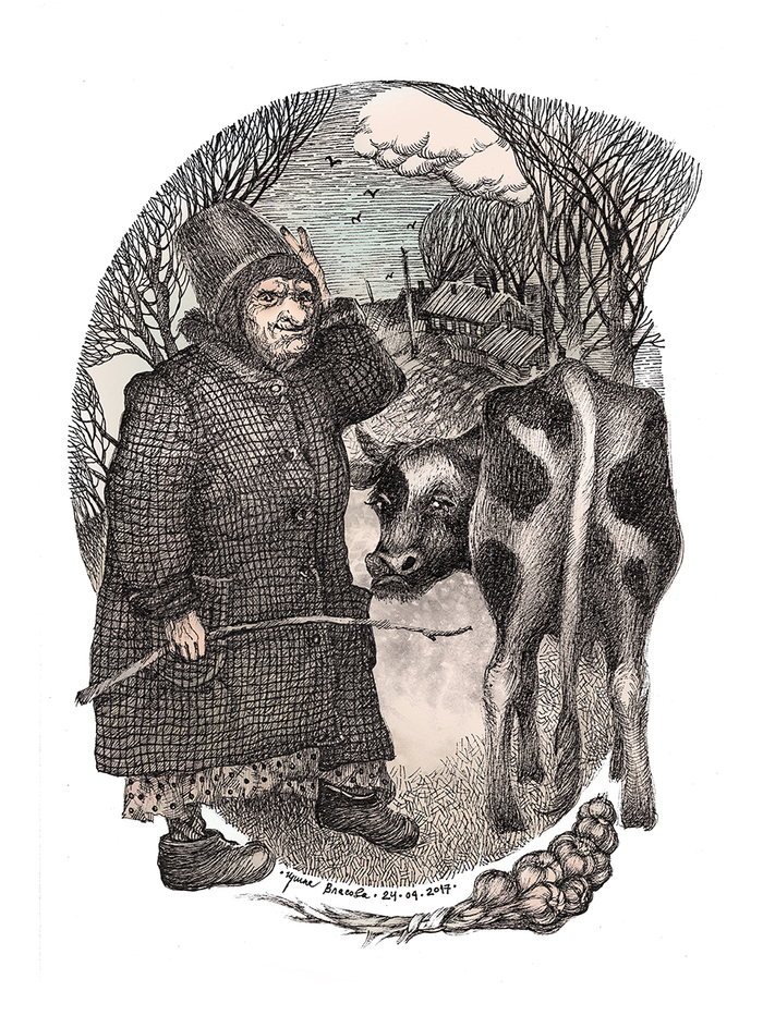 Деревня вампиров. Иллюстрация к рассказу Ирины Сумароковой.