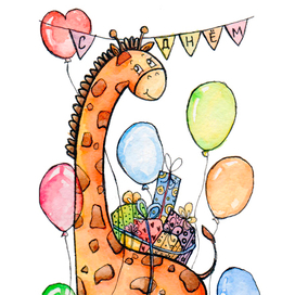 Праздничный жираф