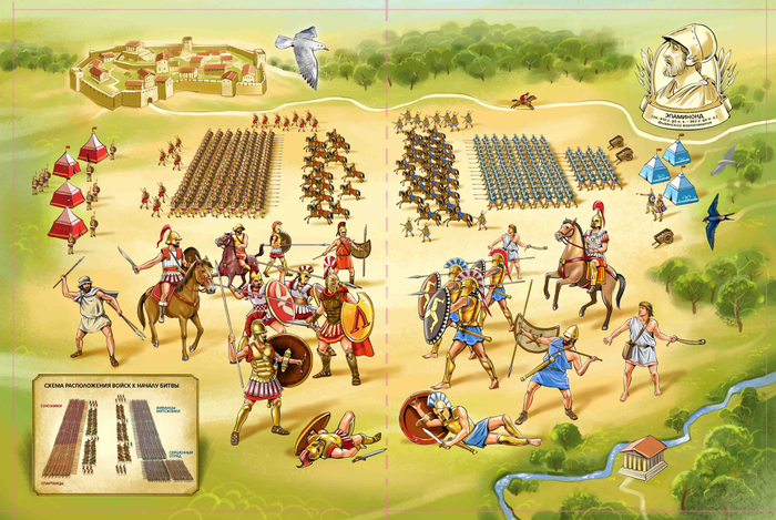 Карта битв. Левкры.