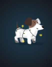 новогодняя собака 