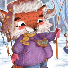 Лиса и гусёнок 