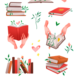 стикеры книги
