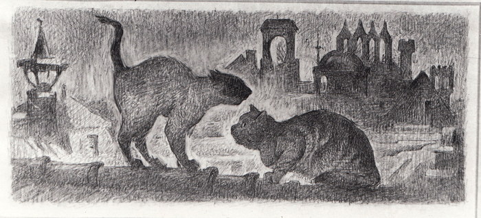 Иллюстрация к роману Э.Т.А. Гофмана Житейские воззрения кота Мурра"