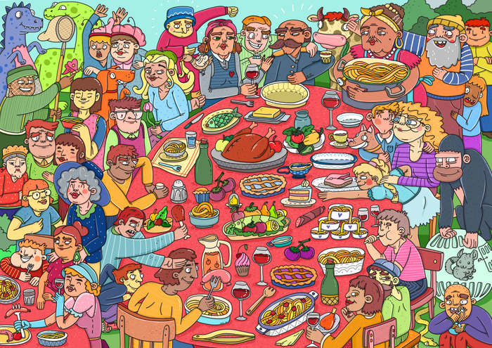 Лапшой можно накромить всех!