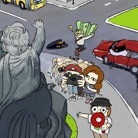 Иллюстрация из словаря "Живой Русский" для РКИ 