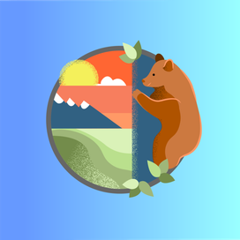 Мишка на дереве.