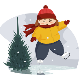 Милая девочка зимой