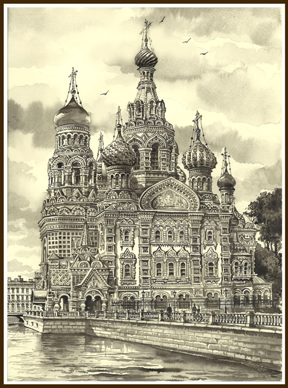 СПАС НА  КРОВИ - ГРИЗАЙЛЬ