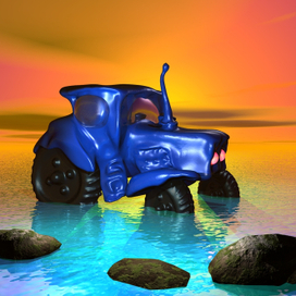 трактор, весна