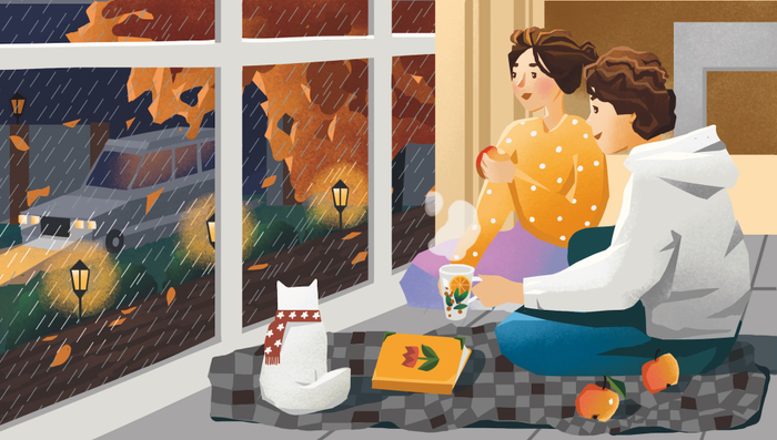 Чай в осенний вечер