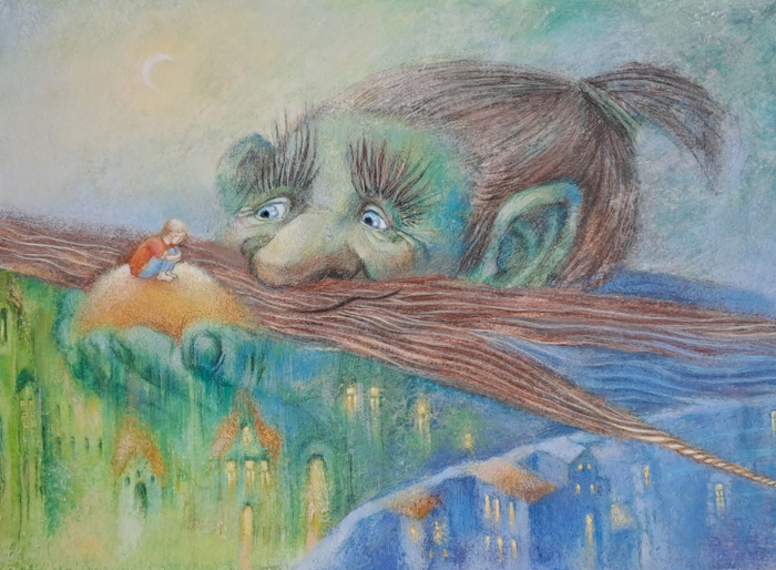 Водяной. Иллюстрация к словенской сказке.