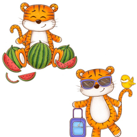 Тигры для календаря 