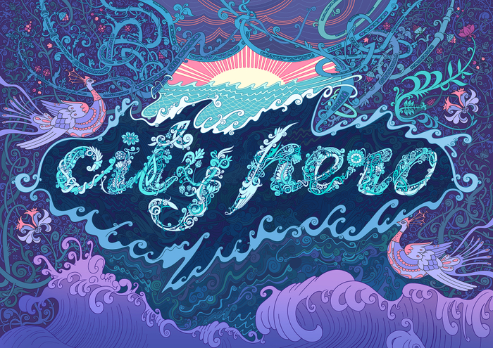 Принт для бренда одежды "City hero"