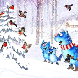 За ёлкой.  Декабрь