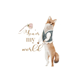 Детский постер с лисой и цитатой 