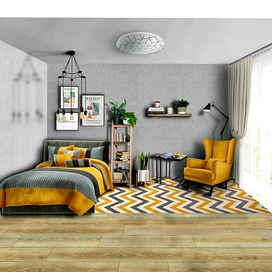 3д-коллаж спальни