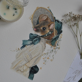 Мышка в весеннем наряде