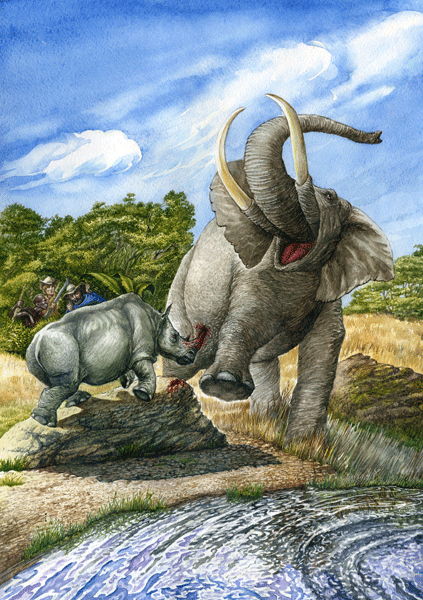 Иллюстрация к книге Майн Рида "В дебрях Южной Африки"