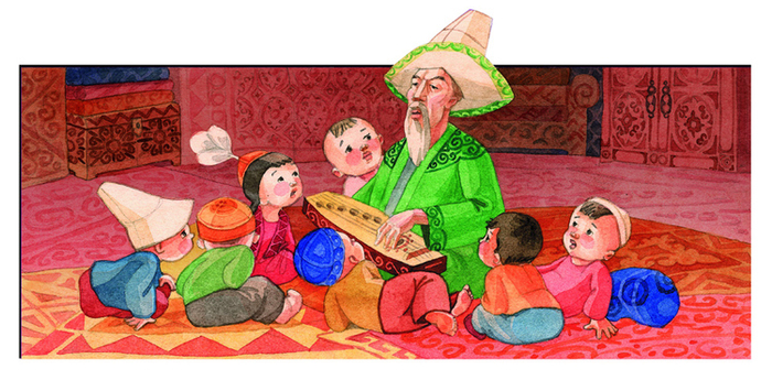 разворот " Казахский оркестр" 