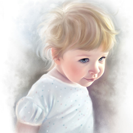 Детский портрет по фото. Цифровой портрет