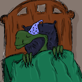 черепаха дрыхнет