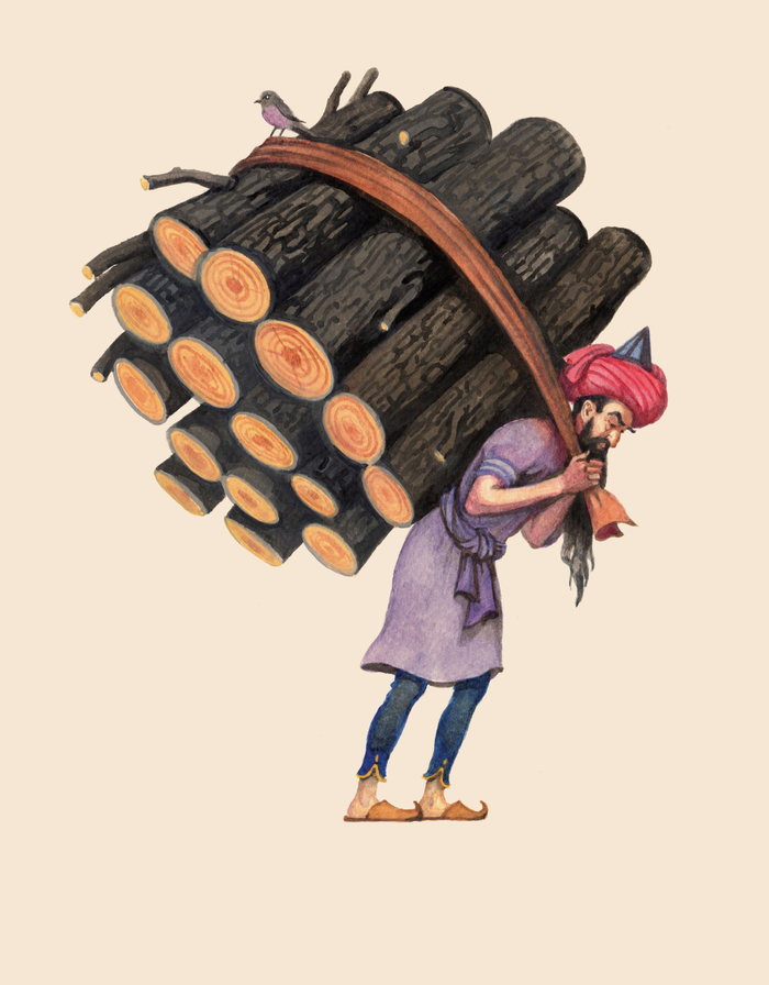 Иллюстрация к персидской сказке о птице Симург