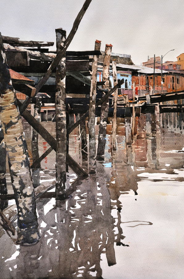 Мостки над водой 