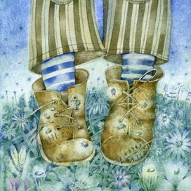 Иллюстрация к книге Л. Стружецкой "Ночь Жука Светлячка" 4