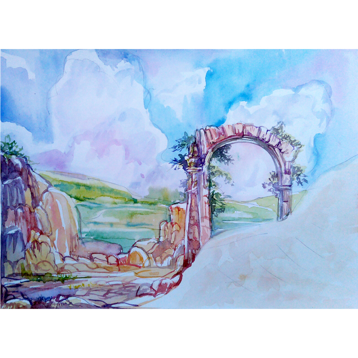 этюд для настенной росписи