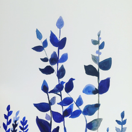 птицы и листья