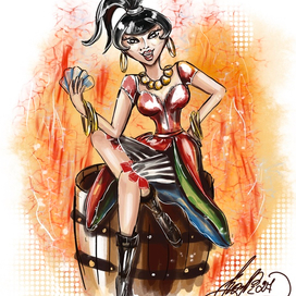 Стилизация Атаманши из мультфильма Бременские музыканты