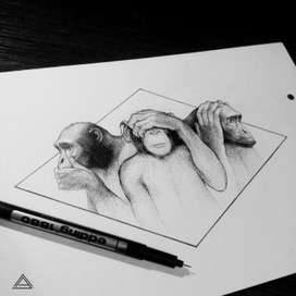 не говорю,не вижу,не слушу