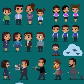 Разработка персонажей для анимационного ролика.