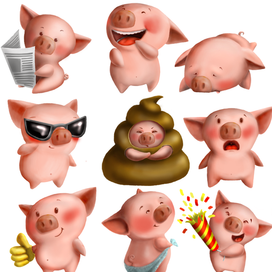 Стикеры Milky piggy