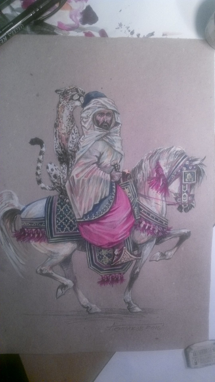 Эскиз. Охота с гепардами