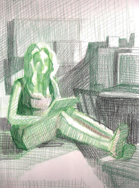 Автопортрет зеленый