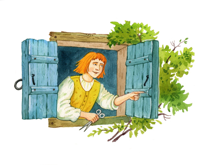 К сказке Братьев Гримм "Храбрый портняжка", для изд.Эксмо