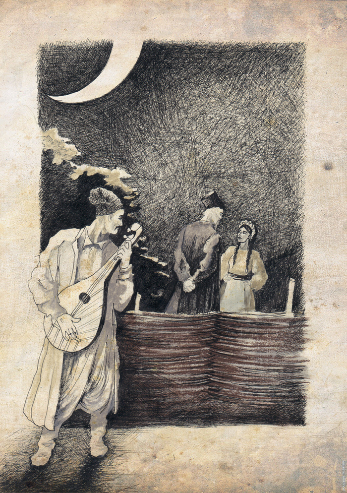 Иллюстрация к повести "Майская ночь, или Утопленница"