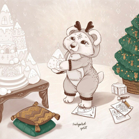 Норберт готовится к празднику (Для конкурса Александры Дикой и Wacom).