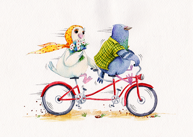 Любовь и голуби!